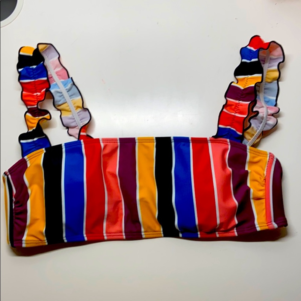 striped bikini top